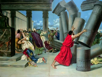 Samson en Delilah en de vernietiging van de tempel
